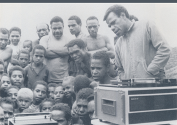 New Guinea Fore People Watching Film